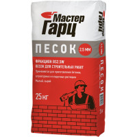 Песок мытый для строительных работ Мастер Гарц ФРАКЦИОН BS2.5 W (25 кг) (модель:)