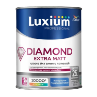 Краска в/д Prof Diamond Extra Matt глубокоматовая BW 1л LUXIUM