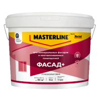 Краска в/д Фасад+ глубокоматовая BW 9л MASTERLINE